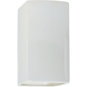Ambiance 1 Light 5.25 inch Gloss White Wall Sconce Wall Light in Incandescent, Small
