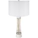 Contemporary 30.2 inch 40.00 watt White/Bronze Table Lamp Portable Light