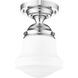 Vaughn 1 Light 10.5 inch Chrome Flush Mount Ceiling Light