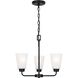Kerrville 3 Light 17.88 inch Midnight Black Chandelier Ceiling Light