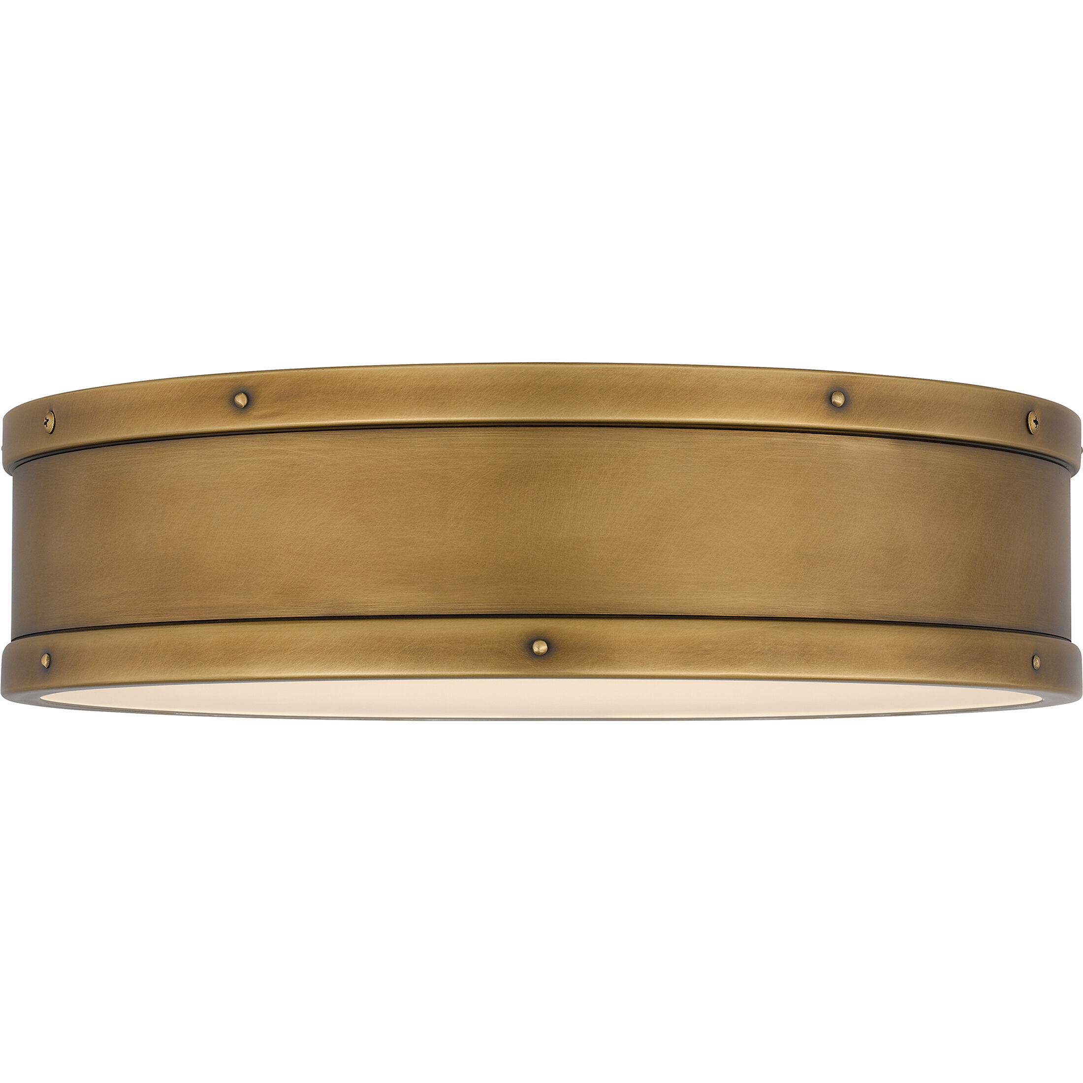 Ahoy LED 16 inch Weathered Brass Flush Mount Ceiling Light, Medium