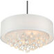 Dash 4 Light 18 inch Chrome Drum Shade Chandelier Ceiling Light