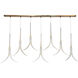 Featherly 7 Light 53 inch Light Gold Island Light Ceiling Light