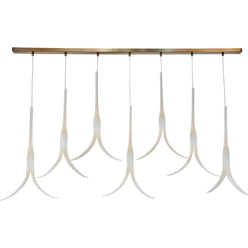 Featherly 7 Light 53 inch Light Gold Island Light Ceiling Light
