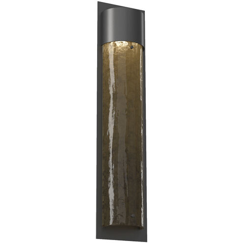 Outdoor Round Motif 1 Light 31 inch Argento Grey Outdoor Sconce in Smoke Granite, GU10 Halogen, Tall Round