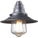Insulator Glass Sconce Wall Light in Weathered Zinc