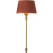 Tryon 57.68 inch 40.00 watt Antique Brass Floor Lamp Portable Light in Orange Pleated Shade