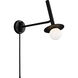 Kelly by Kelly Wearstler Nodes 18.75 inch 60 watt Midnight Black Pivot Wall Sconce Wall Light
