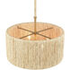 Abaca 4 Light 18 inch Brushed Gold with Natural Chandelier Ceiling Light