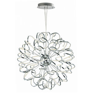 Chaos LED 39.5 inch Polished Chrome Entry Foyer Pendant Ceiling Light