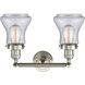 Franklin Restoration Bellmont 2 Light 17 inch Brushed Satin Nickel Bath Vanity Light Wall Light in Seedy Glass, Franklin Restoration