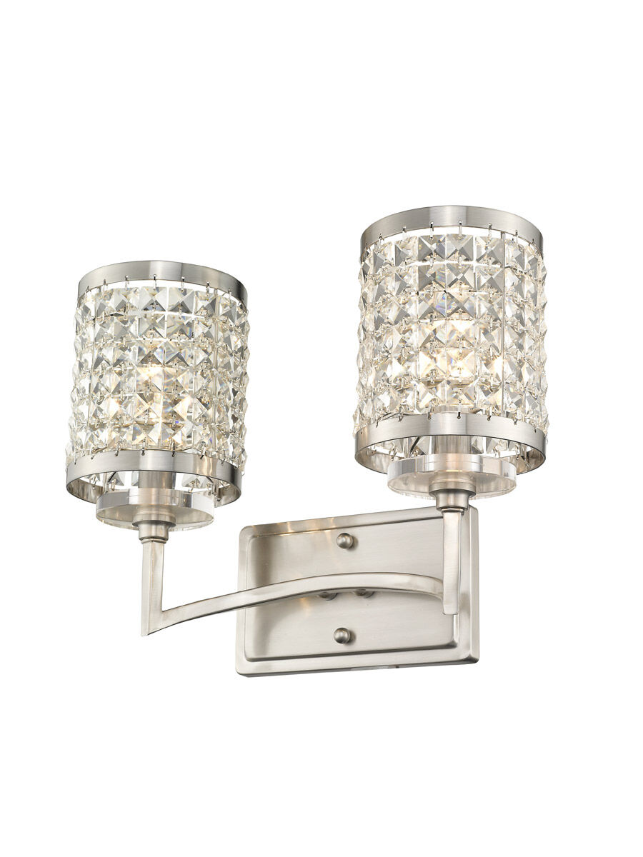 Grammercy 2 Light 14 inch Brushed Nickel Bath Vanity Wall Light