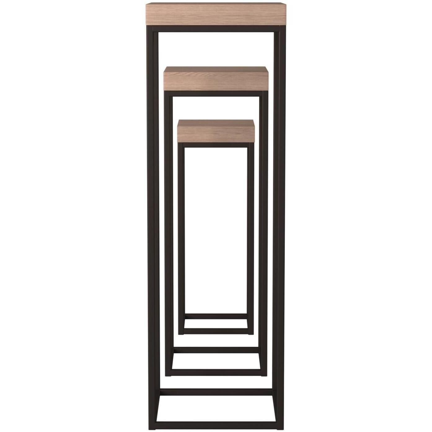 Carter 43 X 14 inch Wood and Metal Pedestal, Set of 3