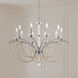 Priscilla 10 Light Antique Silver Chandelier Ceiling Light in Bronze Pearl, Adjustable Height