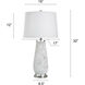 Poly 32.5 inch 100 watt Glina Silver and White Table Lamp Portable Light