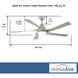 Transonic 56 inch Brushed Nickel with Silver Blades Ceiling Fan