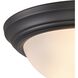 Helena 3 Light 15 inch Black Flush Mount Ceiling Light