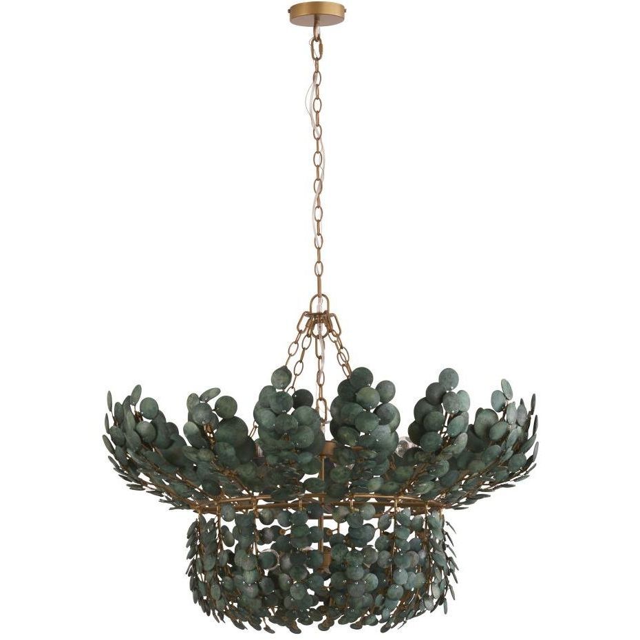 Bilal 40 inch Eucalyptus&nbsp;Coconut Shell Chandelier Ceiling Light