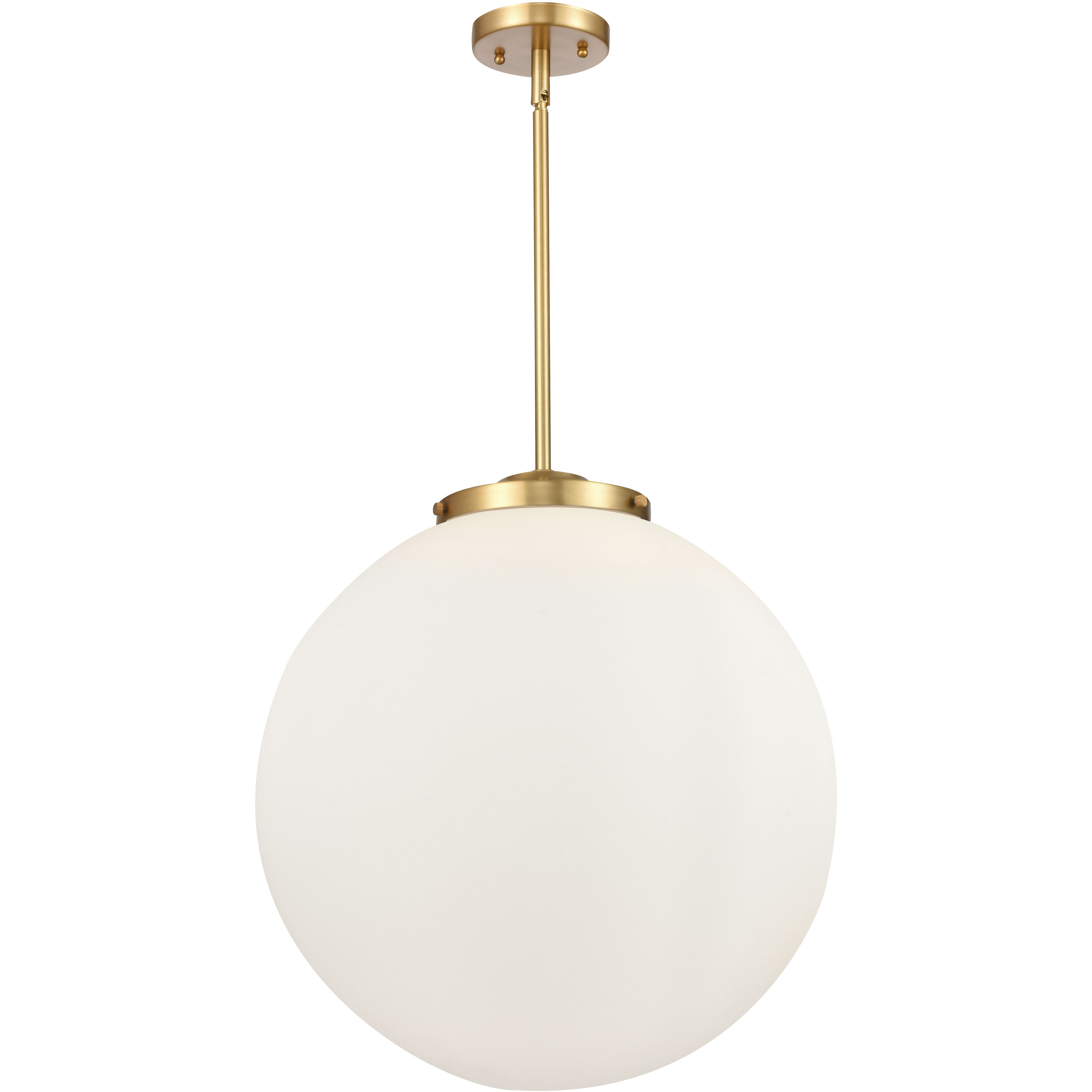 Franklin Restoration Beacon LED 18 inch Satin Gold Statement Pendant Ceiling Light in Matte White