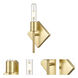 Mia LED 6 inch Satin Brass ADA Sconce Wall Light