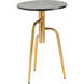 Ava 25 X 16 inch Black and Gold Accent Table