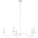 Traditional 5 Light 42 inch Bisque White Chandelier Ceiling Light