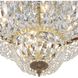 Waltham 4 Light 18 inch Olde Brass Flush Ceiling Light in Clear Spectra