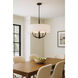 Patchwork 4 Light 24 inch Black with Satin Brass Pendant Ceiling Light in Black/Satin Brass