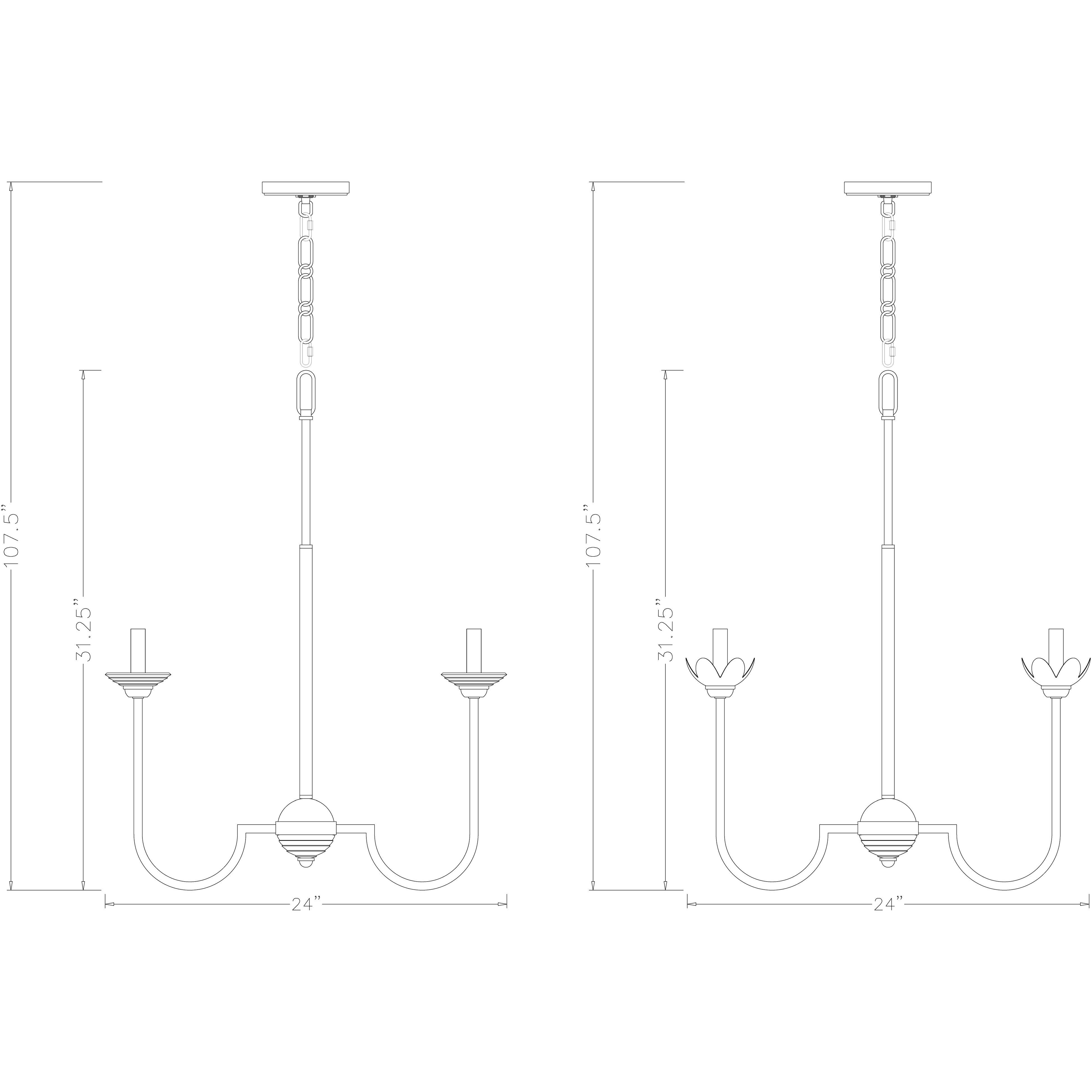 Allistair 5 Light 24 inch Modern Gold Chandelier Ceiling Light