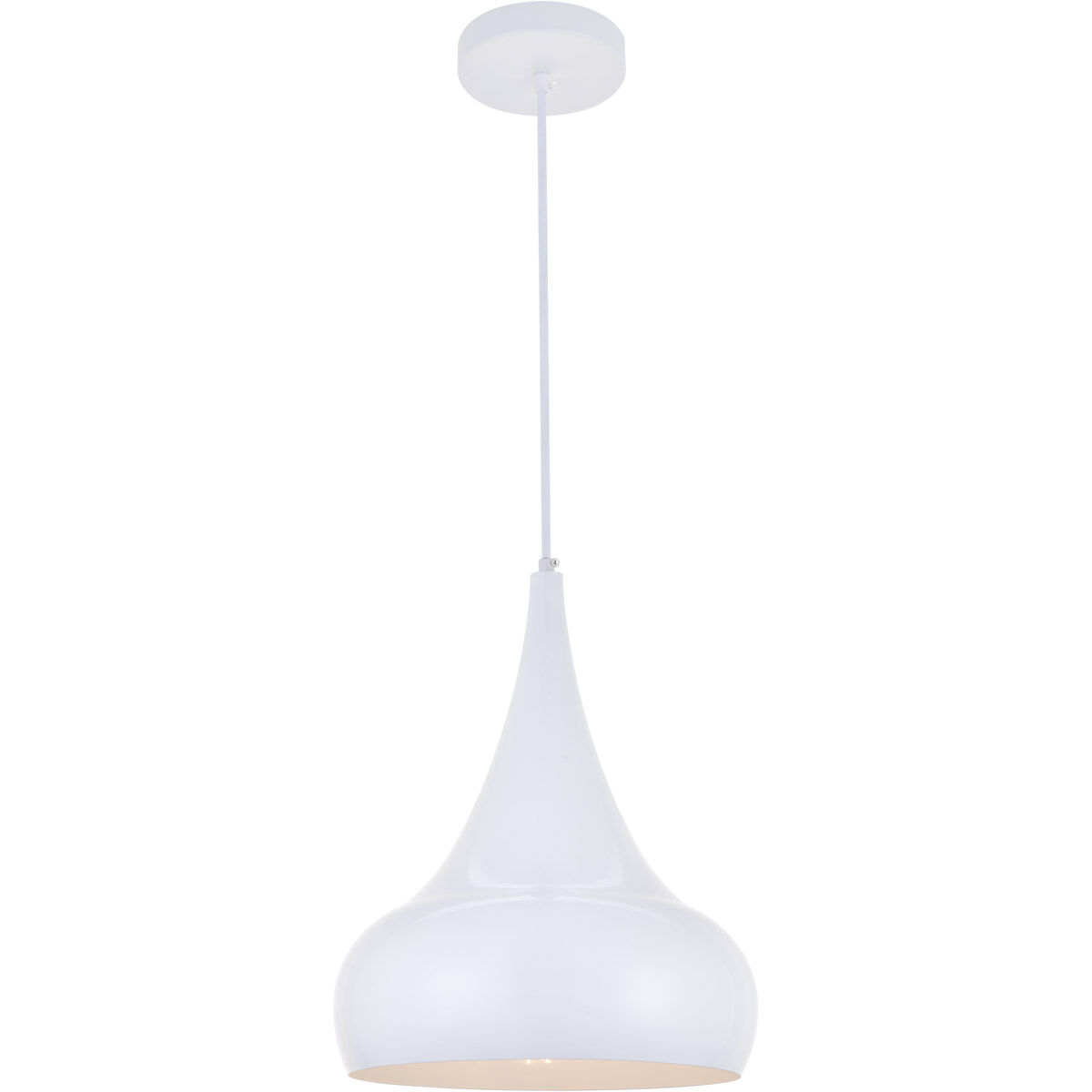Circa 1 Light 11.5 inch White Pendant Ceiling Light
