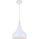 Circa 1 Light 11.5 inch White Pendant Ceiling Light