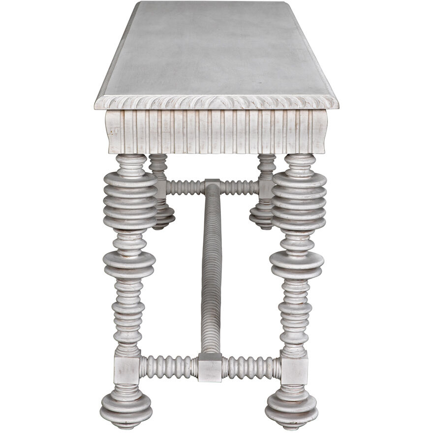 Portuguese 72.5 X 20.5 inch White Wash Console