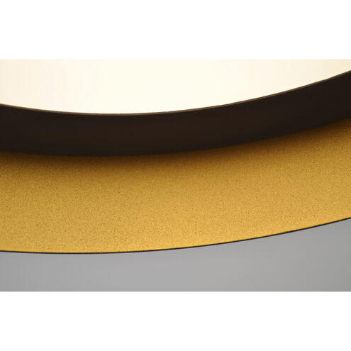 Reveal LED 16 inch Black and Gold Flush Mount Ceiling Light 