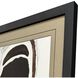 Graphic Shape Shift Black and Brown and Gray and White Framed Art
