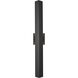 Troy 2 Light 30 inch Black Outdoor Wall Sconce