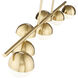 Realm Sphere Linear Chandelier Ceiling Light in Modern Gold
