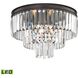 Palacial LED 19 inch Oil Rubbed Bronze Semi Flush Mount Ceiling Light