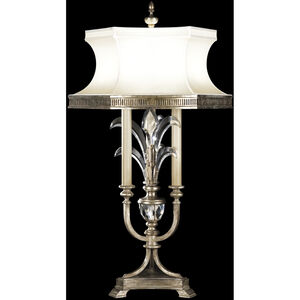 Beveled Arcs 37 inch 60 watt Silver Table Lamp Portable Light