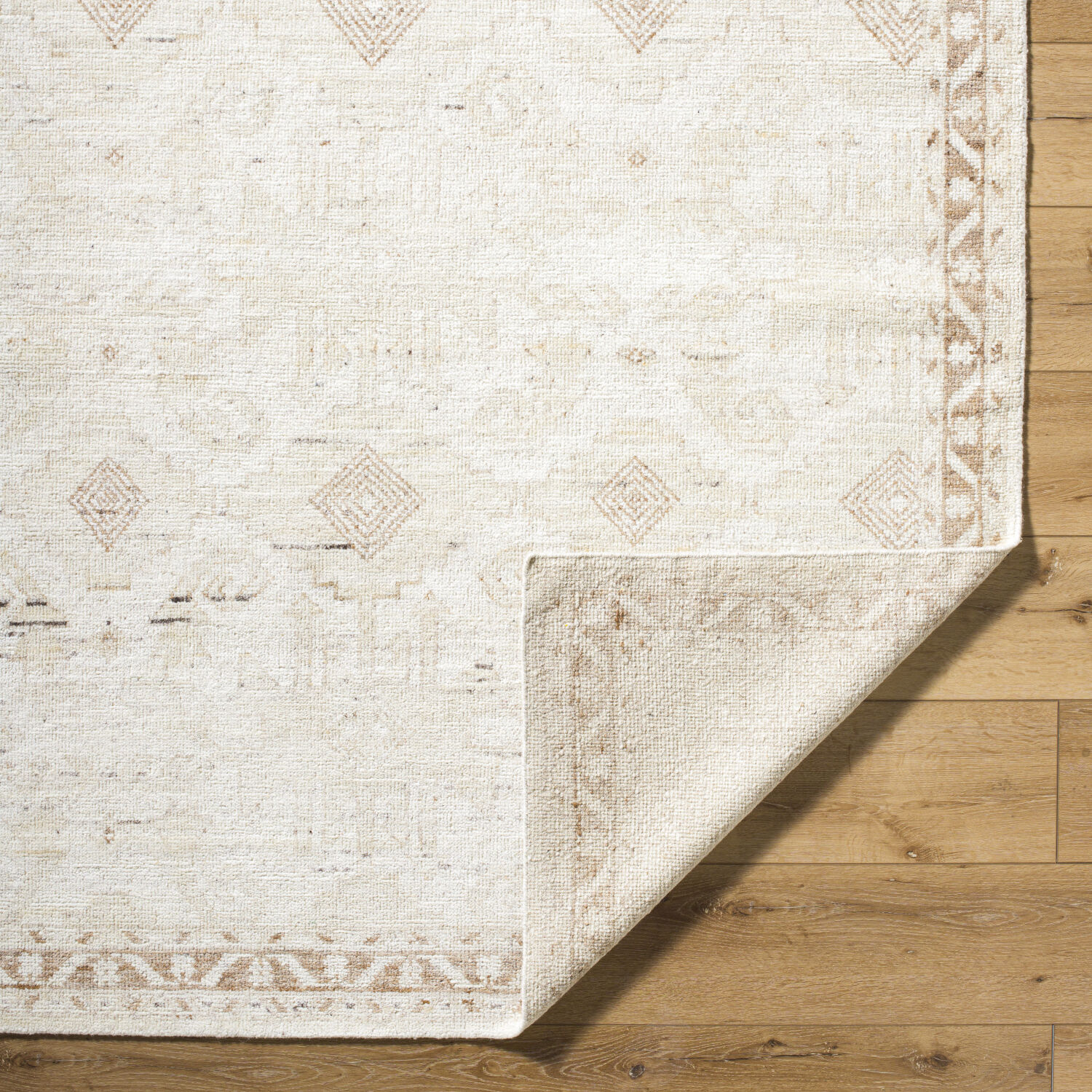Agora 120 X 96 inch Off-White / Pearl Handmade Rug in 8 x 10