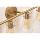 Amanda 3 Light 25 inch Satin Brass Bath Vanity Wall Light