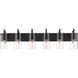 Auralume Press LED 42 inch Matte Black and Clear Bath Vanity Light Wall Light