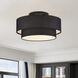 Bainbridge 3 Light 18 inch Black Semi Flush Mount Ceiling Light, Large
