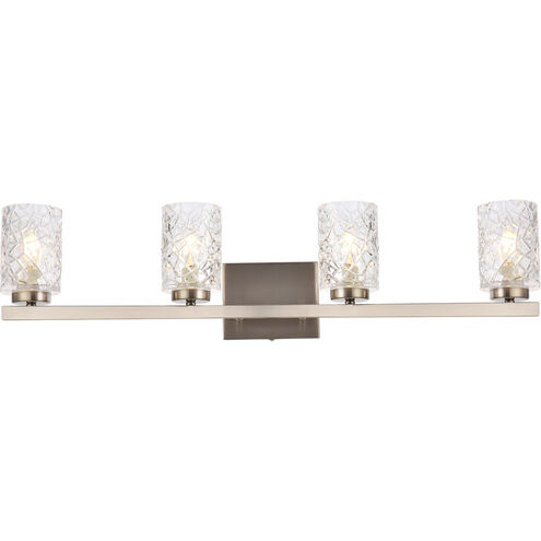 Cassie 4 Light 32 inch Stain Nickel Bath Sconce Wall Light