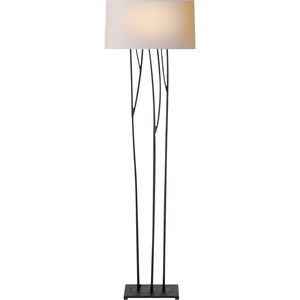 Ian K. Fowler Aspen 59.5 inch 60 watt Blackened Rust Floor Lamp Portable Light in Natural Paper