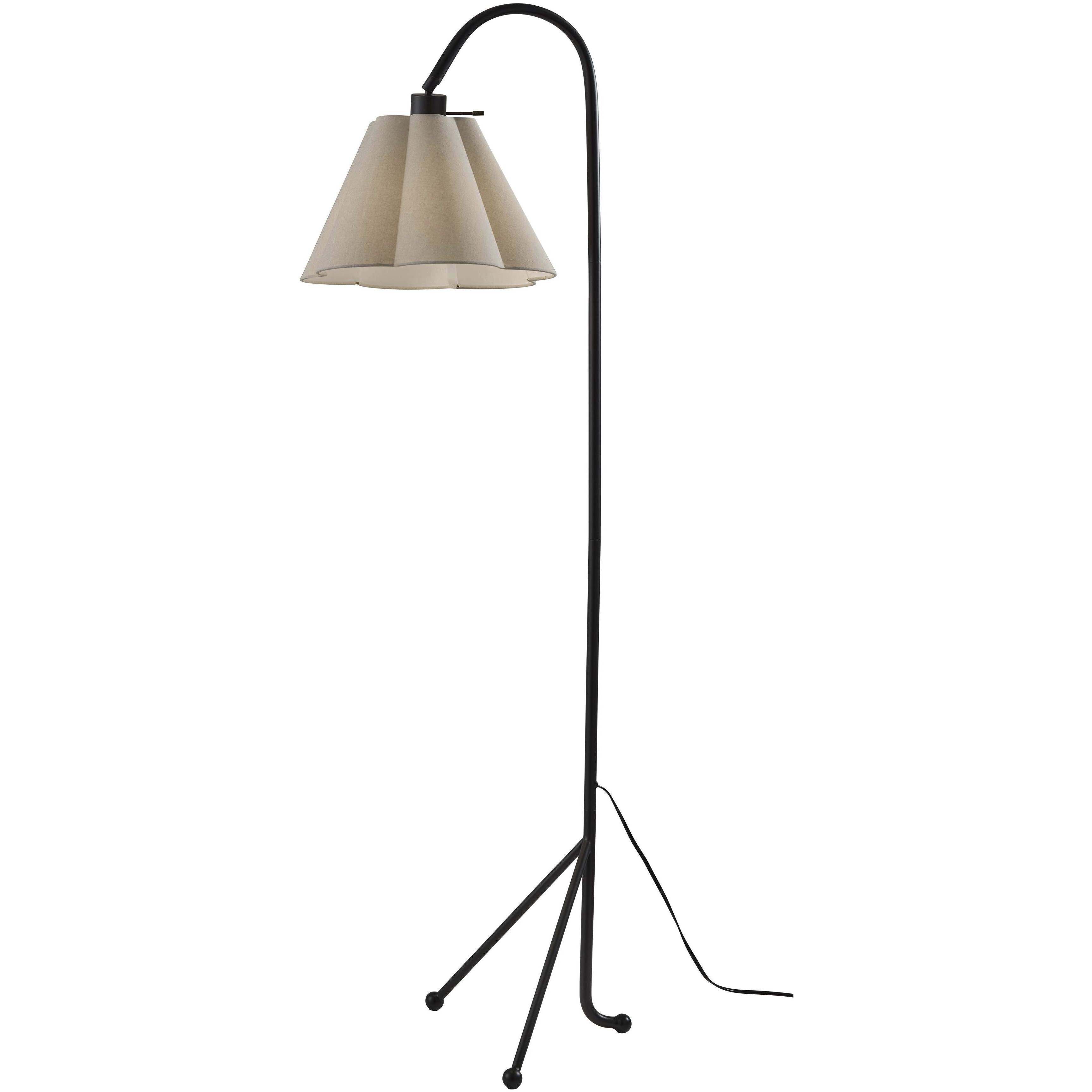 Kendra 62 inch 100.00 watt Black Floor Lamp Portable Light