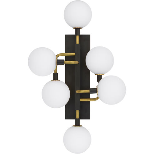 Sean Lavin Viaggio 9.1 inch Opal/Brass Wall Light in Incandescent