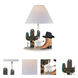 Cowboy 21.5 inch 100 watt White Table Lamp Portable Light