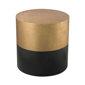 Honor Oak 16 inch Antique Gold/Black Accent Table