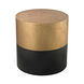 Honor Oak 16 inch Antique Gold Leaf with Black Accent Table