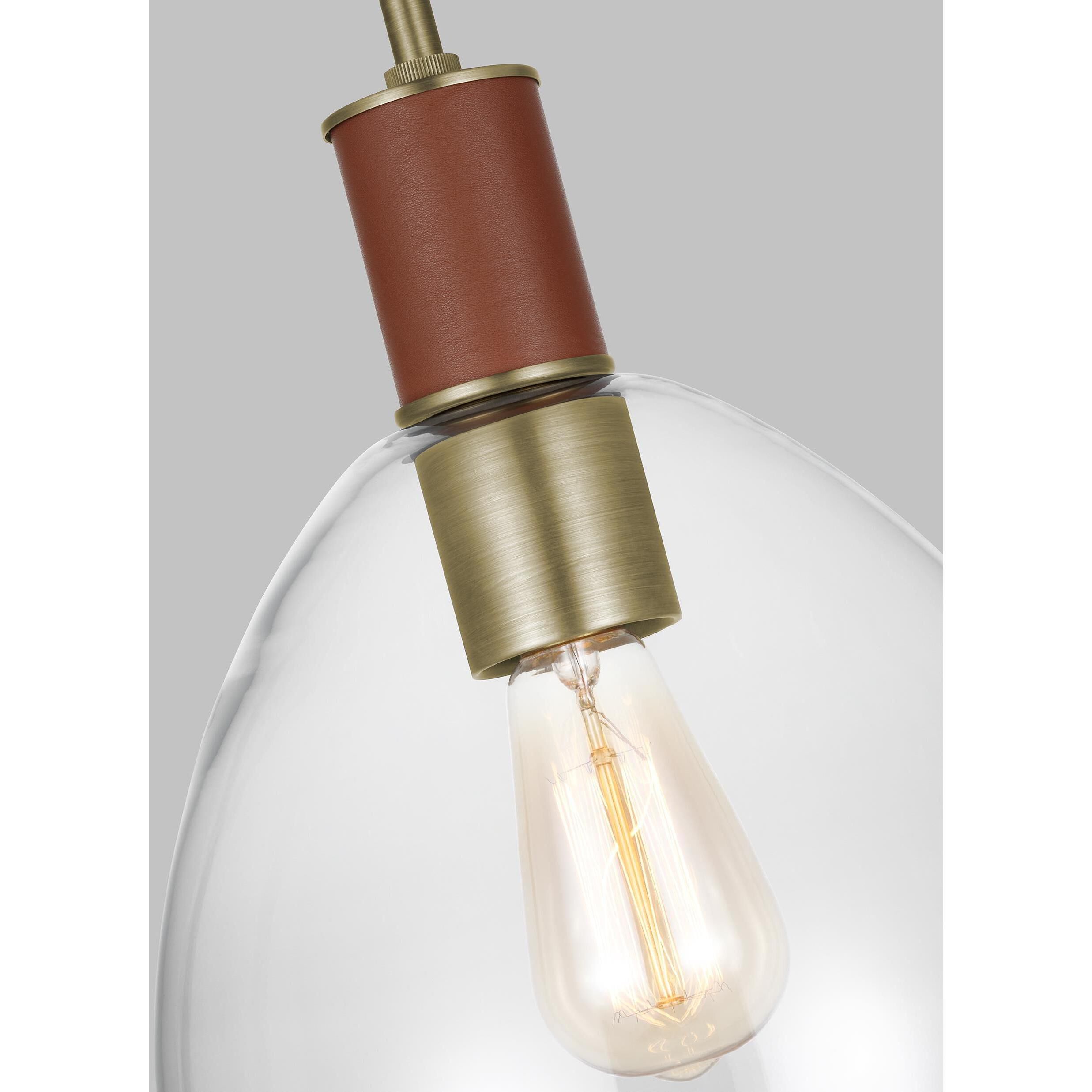 Hadley Pendant Ceiling Light in Time Worn Brass